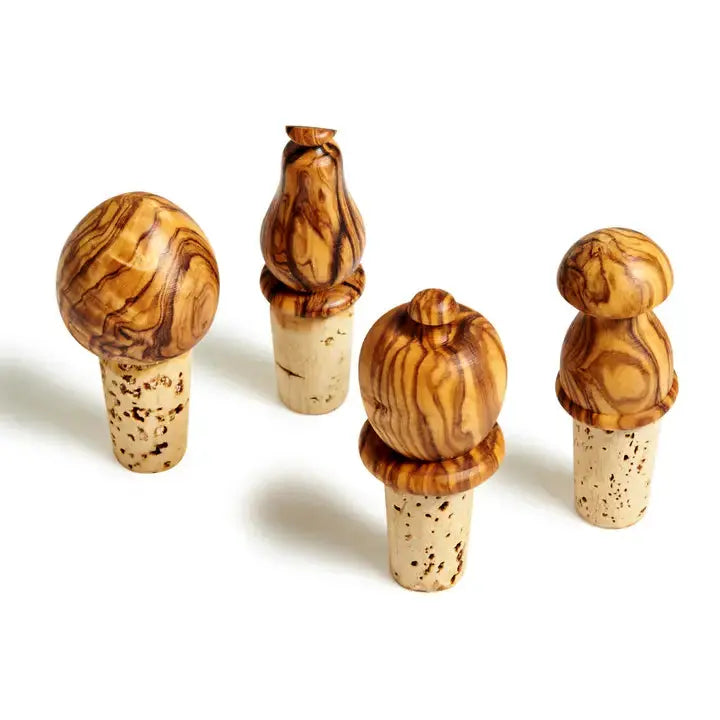 Tunisian Olive Wood Bottle Stoppers Carthago Oils African Treasures